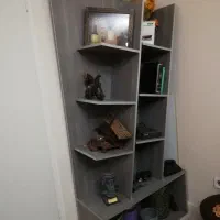 کتابخانه mdf طوسی جادار|کتابخانه، شلف، قفسه‌های دیواری|تهران, نارمک|دیوار