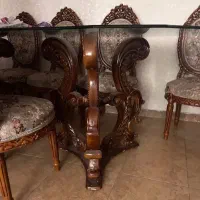 میز ناهار خوری جلو مبلی و عسلی گلدونی