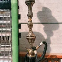 قلیون برنجی و چوبی