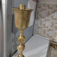 قلیون یخدان دار بزرگ طرح دار. تمام برنج