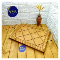 سینی چوب و فلزی مستطیل و گرد