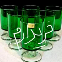 جام‌ قرمز سبز پارچ و لیوان|ظروف سرو و پذیرایی|رشت, انصاری|دیوار