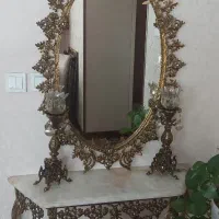 آینه شمعدان برنز