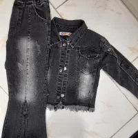 کت و شلوار لی ذغالی