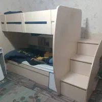 تخت خواب دو طبقه چوب|تخت و سرویس خواب|جهرم, |دیوار