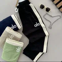 شلوار اسلش نیم بگ نوار کنفی