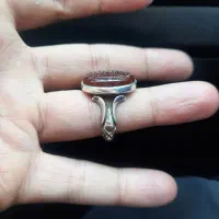 انگشتر عقیق یمن خطی