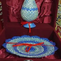 ست دیس و کوزه مینا کاری مدل اسلیمی نو با جعبه|صنایع دستی و سایر لوازم تزئینی|مشهد, رضاشهر|دیوار