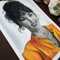 نقاشی چهره سیاه قلم سفارشی