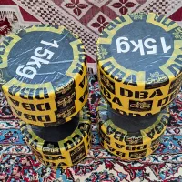 دستگاه چندکاربدنسازی+میله هالتر+دمبل۱۵+۲عددگیره|تجهیزات ورزشی|شاهرود, |دیوار