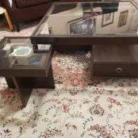 میز جلو مبلی و دو میز عسلی چوبی|مبلمان خانگی و میز عسلی|رشت, بلوار گیلان|دیوار