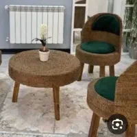 صندلی حصیری چوبی /صندلی تراس بالکن