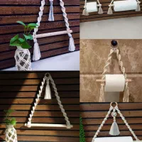 مکرومه آویز چوبی جهیزیه آشپزخانه|سفره، حوله، دستمال آشپزخانه|مشهد, حجاب (شهرک غرب)|دیوار