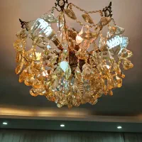 لوستر 8 شاخه برنز|لوستر و چراغ آویز|سنندج, |دیوار
