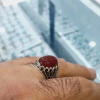انگشتر نقره مردونه نگینهای عقیق معدنی|جواهرات|نیشابور, محله میدان باغات|دیوار