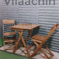 میز و صندلی چوبی تاشو