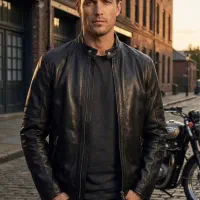 کاپشن چرم هوگو باس HUGO BOSS اصل