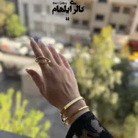 انگشتر استیل با روکش طلایی