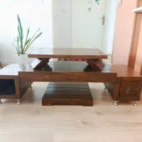 میز تلویزیون نفیس تمام چوب