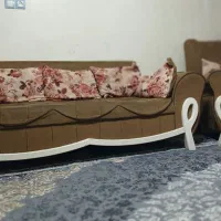 یک جفت آینه کنسول و یک دست مبل هفت نفره|بوفه، ویترین، کنسول|اهواز, فرهنگ شهر|دیوار