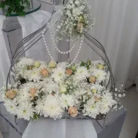 سفارش  گل ارایی جای حلقه  سینی خواستگاری