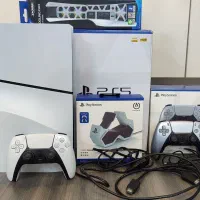 ps5 slim دیسک خور۲دسته بافن وپایه شارژر Power Aاصل