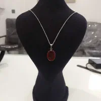 دورقاب نقره با سنگ عقیق