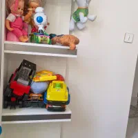 شلف ۴طبقه ام دی اف محکم خیلی کاربردی درحد و سالم|کتابخانه، شلف، قفسه‌های دیواری|تهران, نبی اکرم|دیوار