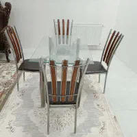میز نهارخوری استیل ۴ نفره