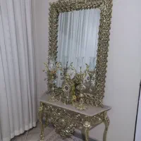 آیینه شمعدون طرح برنز آلیاژ آلومینیوم.