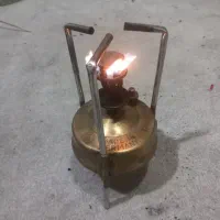 چراغ پریموس تمام برنجی آلمانی قدیمی اصل|کلکسیون اشیاء عتیقه|خاوران, |دیوار