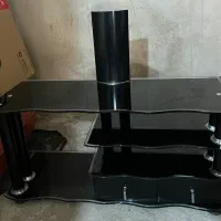 میزتلوزیون شیشه ای مشکی