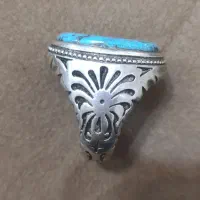 انگشترنقره فیروزه نیشابور مردانه درشت|جواهرات|ارومیه, |دیوار