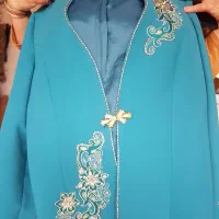 کت زنانه ابی فیروزه ای