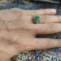 انگشتر نقره زمرد شخصی ساز