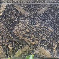 سینی برنجی قلمزنی