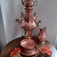 سرویس چایی خوری کامل و سماور ذغالی