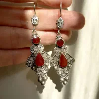 گوشواره قدیمی نقره دستساز