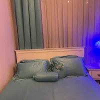 ست پنل و رو تختی مخمل فیروزه ای