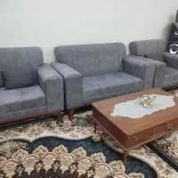 مبل هفت نفره و به همراه جلومبلی و سه تا عسلی|مبلمان خانگی و میز عسلی|تهران, شهرک شریعتی|دیوار