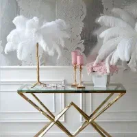 آیینه کنسول فلزی استیل دکوری مدل هفتی|بوفه، ویترین، کنسول|آفتاب, |دیوار