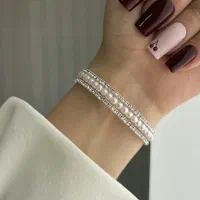 دستبند تنیسی فنری نگین‌دار