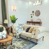 مبلمان ویذا کرم سبز بغل حصیر|مبلمان خانگی و میز عسلی|شیراز, زرهی|دیوار