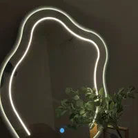 آینه میز آرایش تاچ دار چراغی و رینگ لایتی