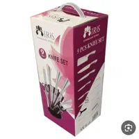 سرویس چاقو ۹پارچه آیرس کاردساطور آشپزخانه(عمده تک