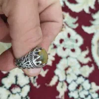 انگشتر یاقوت زرد آفریقای اصل کار دست ساز