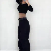 شلوار کارگو مشکی