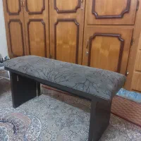 نیمکت غذا خوری پایه چوبی با نشیمن پارچه ای|صندلی و نیمکت|شوشتر, |دیوار