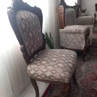 مبل سلطنتی دورو منبت چوب گردو تمیز|مبلمان خانگی و میز عسلی|اندیشه, اندیشه فاز ۱|دیوار