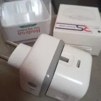 مبدل شارژر آیفون+محافظ تایمردار